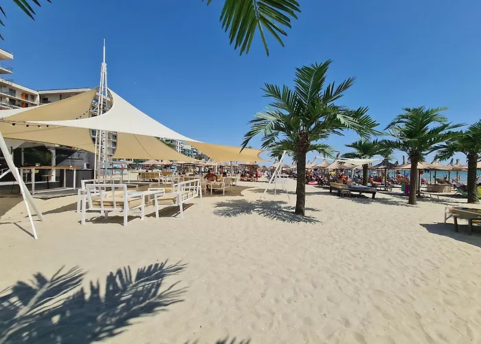 Sole 8 By Wave - Luxury 60mp Cu Terasa Si La Mare, Acces Direct Pe Plaja Ohiohi Beach- Mamaia Nord - Restaurant, Parcare Gratuita شقة