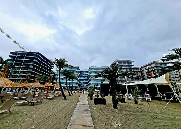 Apartmán Sole 8 By Wave - Luxury 60mp Cu Terasa Si La Mare, Acces Direct Pe Plaja Ohiohi Beach- Mamaia Nord - Restaurant, Parcare Gratuita Năvodari