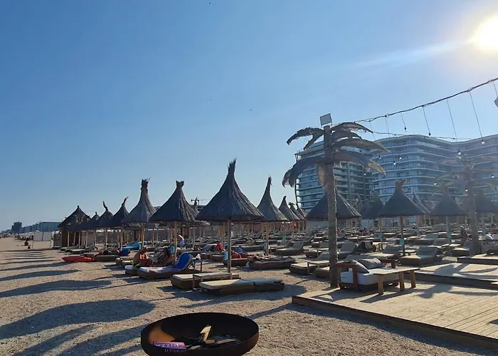 Sole 8 By Wave - Luxury 60mp Cu Terasa Si La Mare, Acces Direct Pe Plaja Ohiohi Beach- Mamaia Nord - Restaurant, Parcare Gratuita *