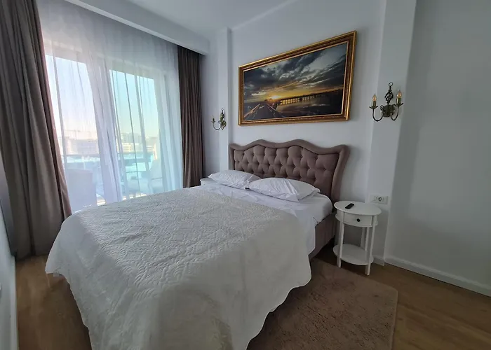 Apartmán Sole 8 By Wave - Luxury 60mp Cu Terasa Si La Mare, Acces Direct Pe Plaja Ohiohi Beach- Mamaia Nord - Restaurant, Parcare Gratuita *